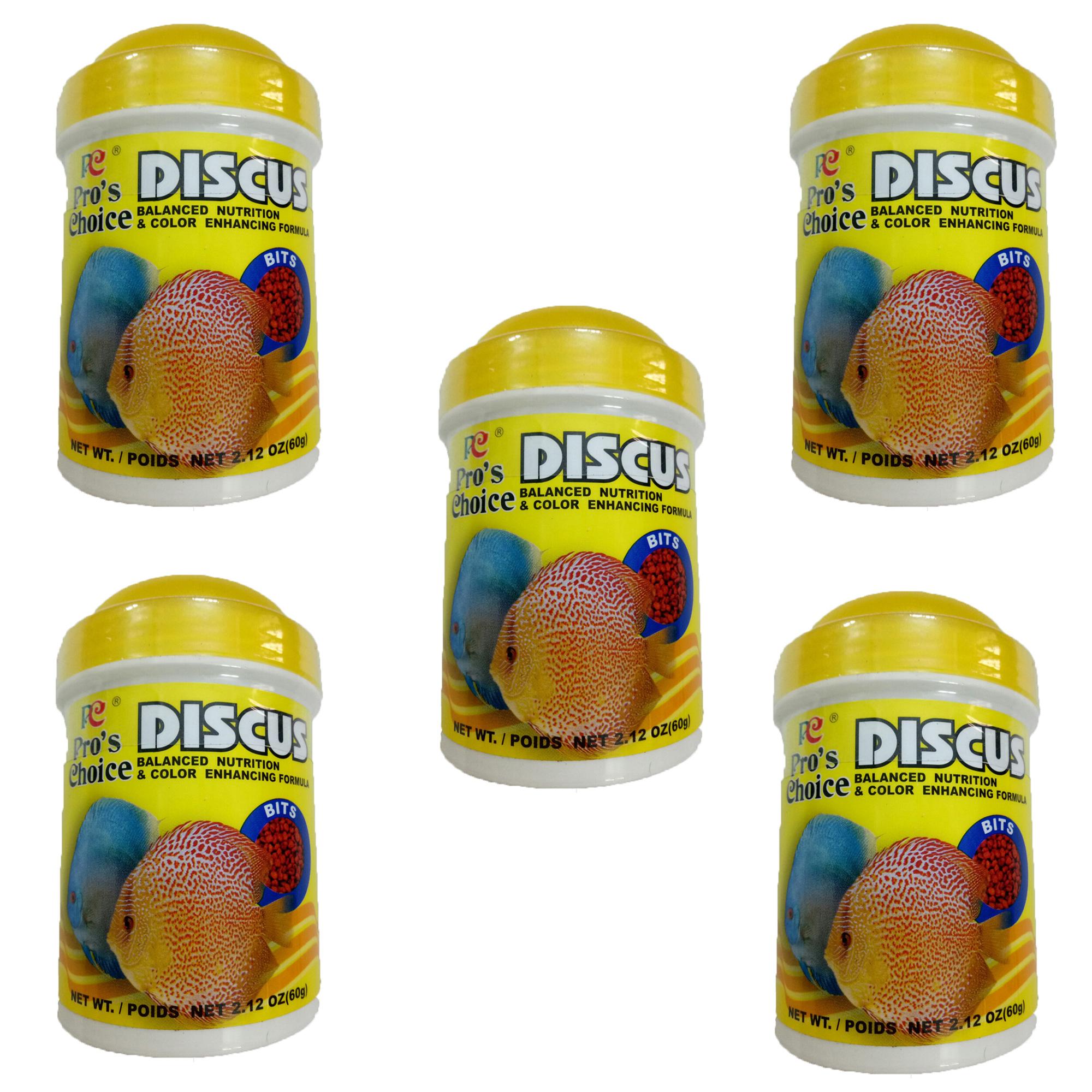 Combo 5 Hũ Thức Ăn Cá Dĩa Pros Choice 60g (Dạng Viên) - Thức Ăn Cá Đĩa Cao Cấp