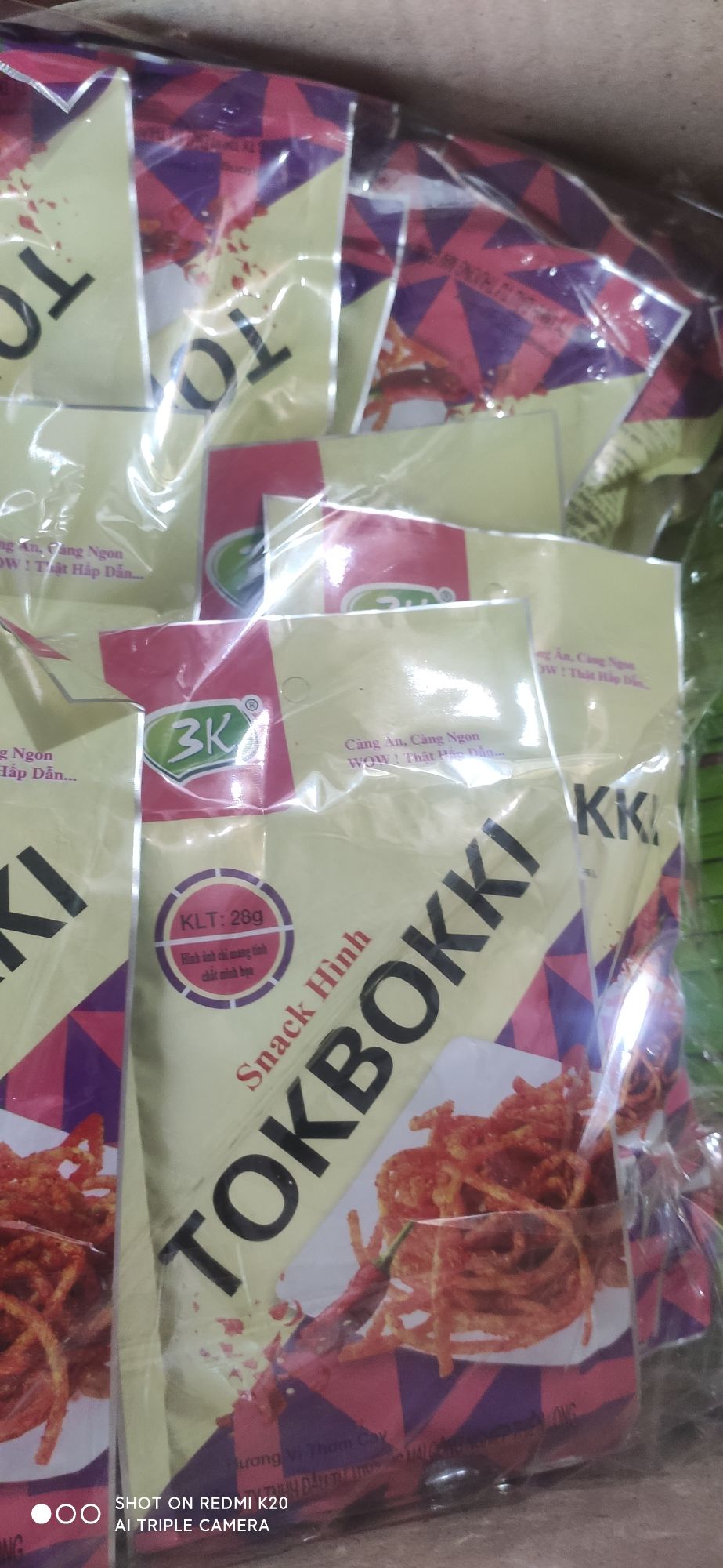 10 gói snack hình tokbokki