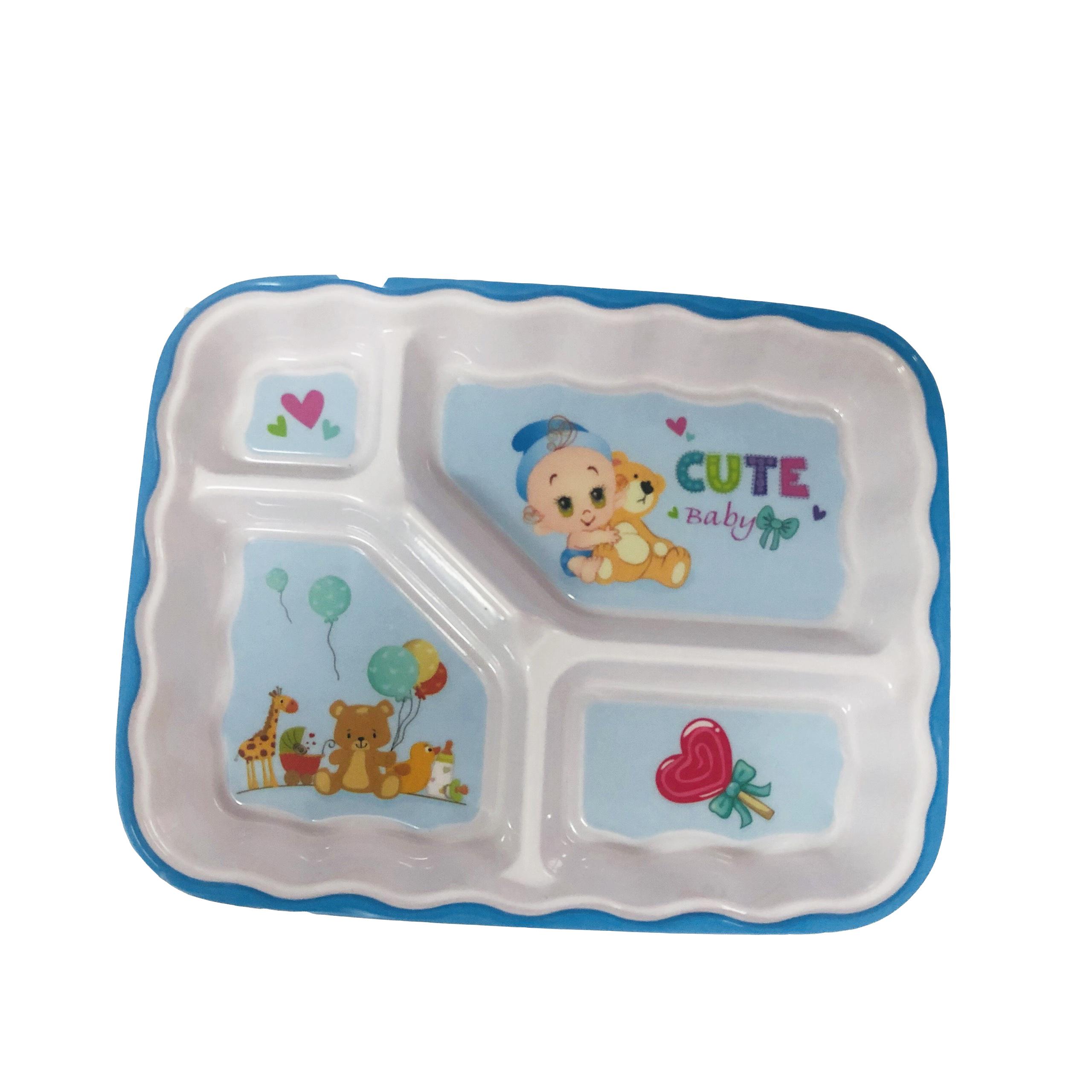 Khay cho bé tập ăn 4 ngăn hình chữ nhật 4F