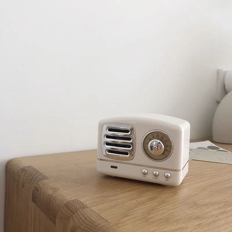 Loa Bluetooth Mini Vintage Phong Cách Retro (Ảnh Thật)