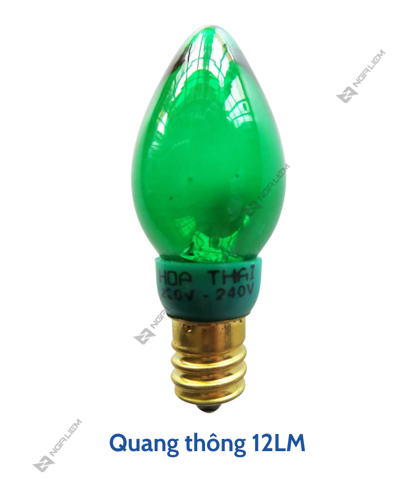 Bóng Led Ớt 1W E12 (Cà Na) Hòa Thái (2 Cái/Vỉ)