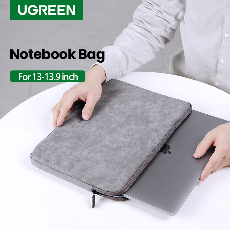 UGREEN Leather 13.3/15.4/16inch Bag Case Cover Laptop Case Accessories Storage Bag for iPad/iPad pro  Case Laptop Funda iPad Pro Air Sleeve Case