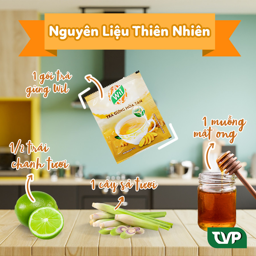 Trà gừng hòa tan WIL hộp 160g (16 gói x 10g)