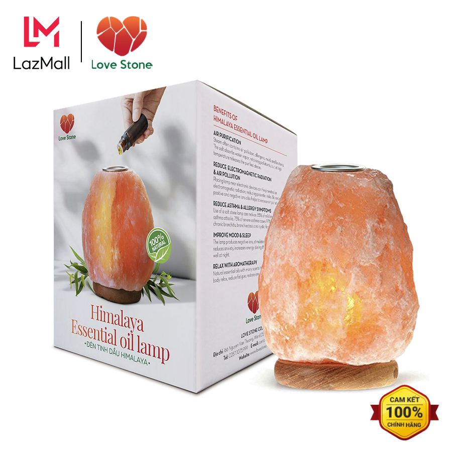 Đèn Đá Muối Xông Tinh Dầu Love Stone