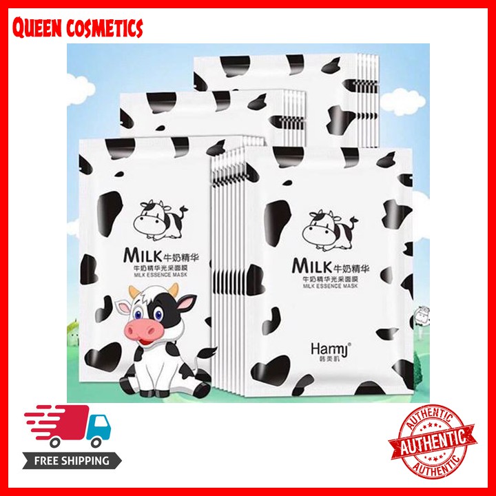 Combo 10 miếng mặt nạ sữa bò Hanmj (queen cosmetics)