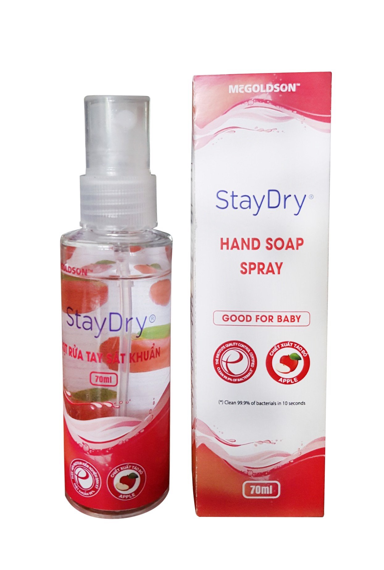 Xịt rửa tay sát khuẩn cho bé StayDry 70ml
