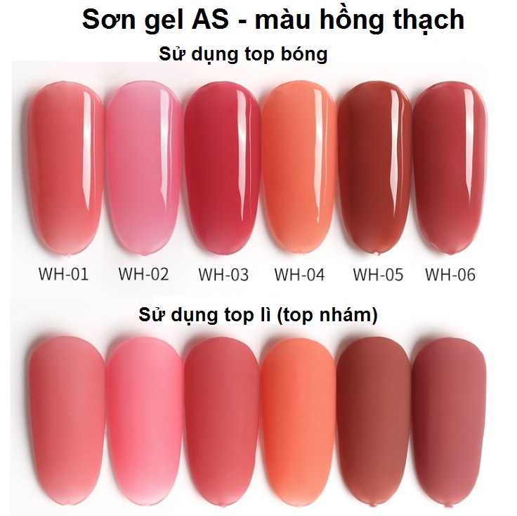 [HCM]Sơn gel AS - màu hồng thạch mã WH