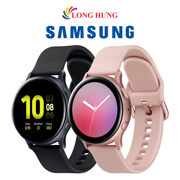 Đồng hồ thông minh Samsung Galaxy Watch Active 2 40mm viền nhôm dây Silicone - Hàng chính hãng - Màn hình Super AMOLED 1.2inch, chống nước, tích hợp các tính năng thông minh