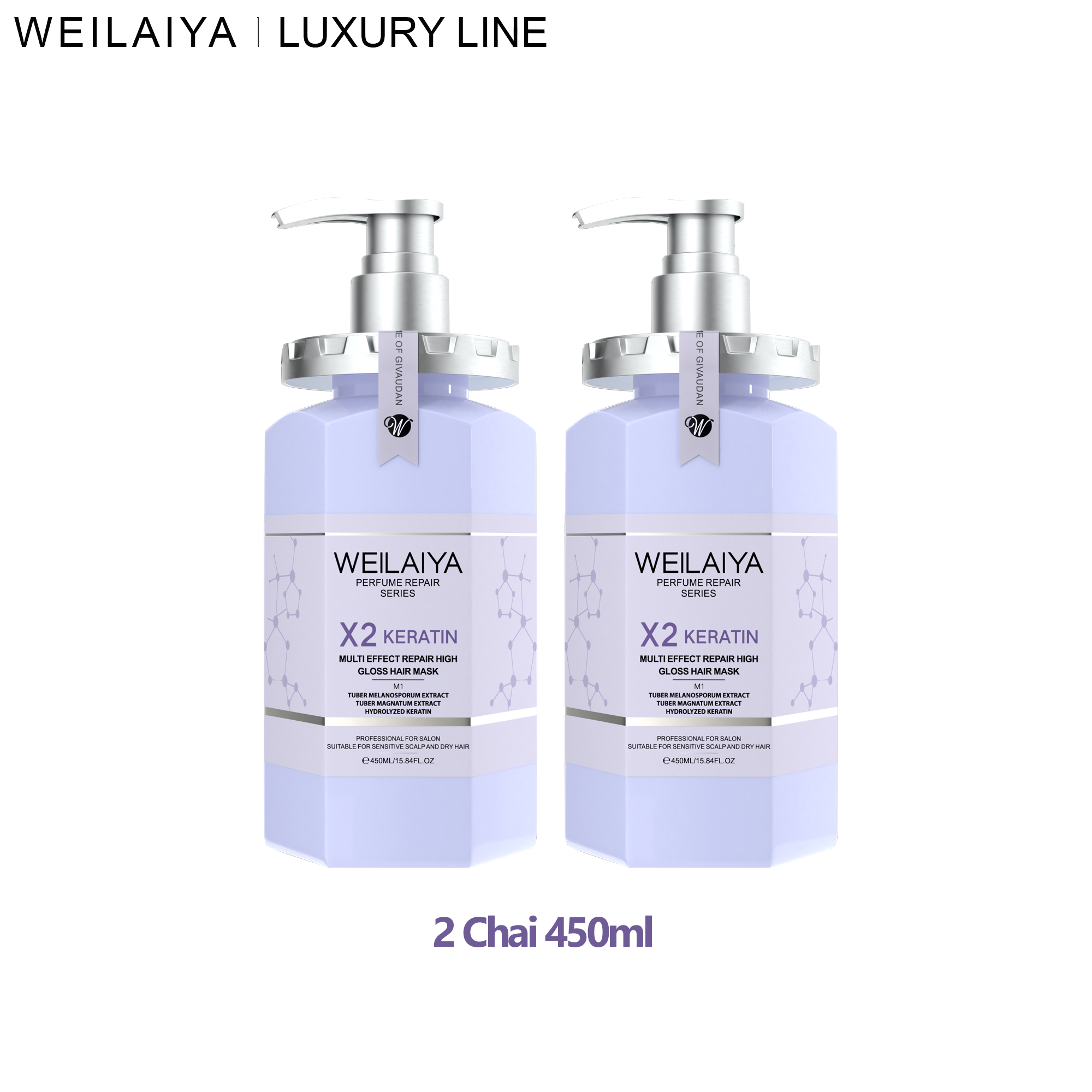 Dầu Hấp Tóc Phục Hồi Đa Tầng Weilaiya 450ml - X2 Keratin