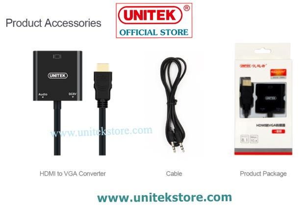[UNITEK STORE] CÁP CHUYỂN HDMI SANG VGA + AUDIO UNITEK (Y-6333)