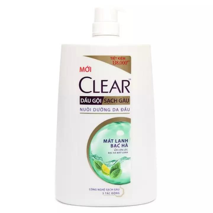 Dầu gội clear bạc hà mát lạnh 1.4kg