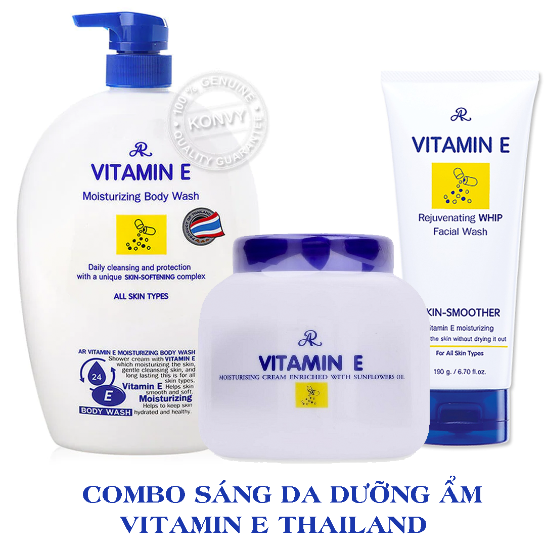 Sữa tắm kem dưỡng da và sữa rửa mặt VITAMIN E Thailand