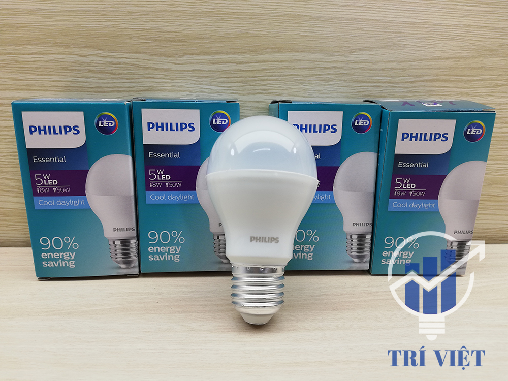 [HCM]COMBO 5 ĐÈN LEDBULB PHILIPS 5W – 3000K/6500K