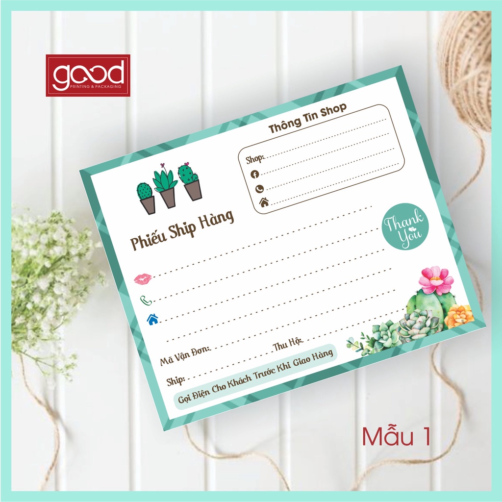 Combo 50 phiếu ship ciuteee 10x15cm