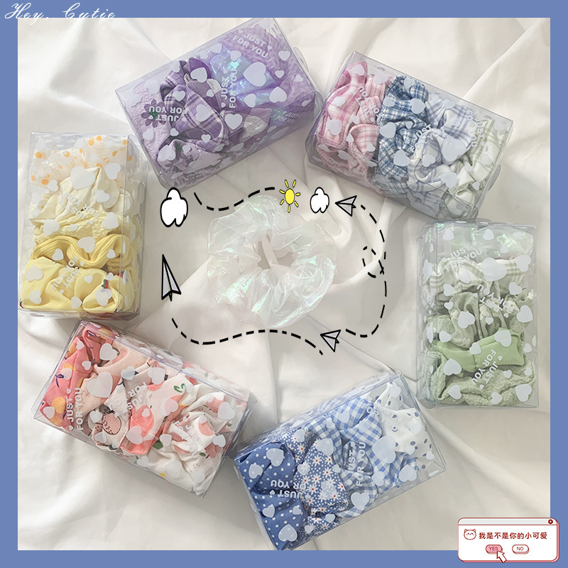 [HCM]Set dây cột tóc scrunchies 5 cái - UniLabel
