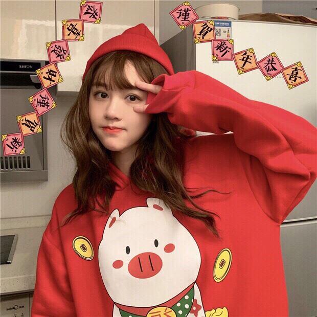 [HCM]Áo Hoodie mẫu heo con cực xinh