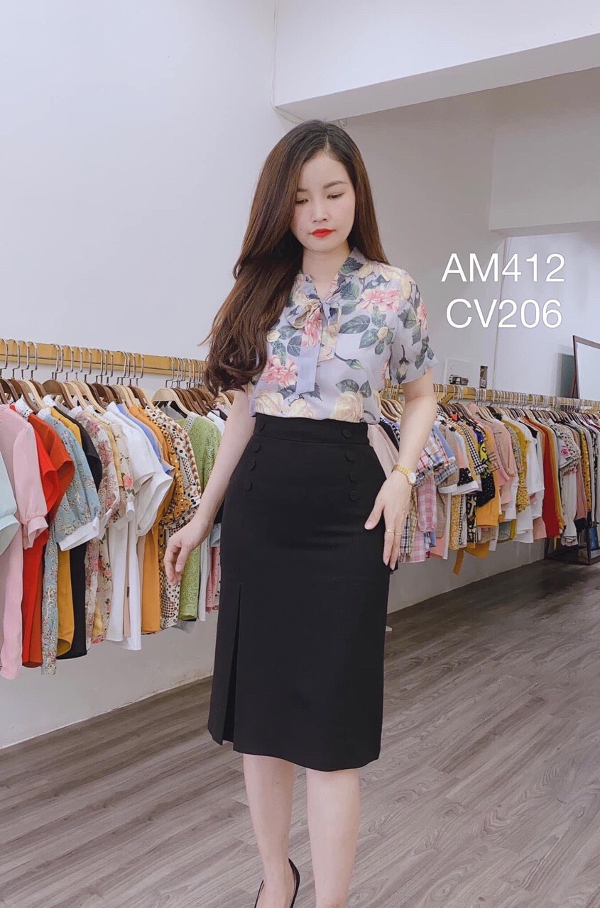 Chân váy công sở dáng A