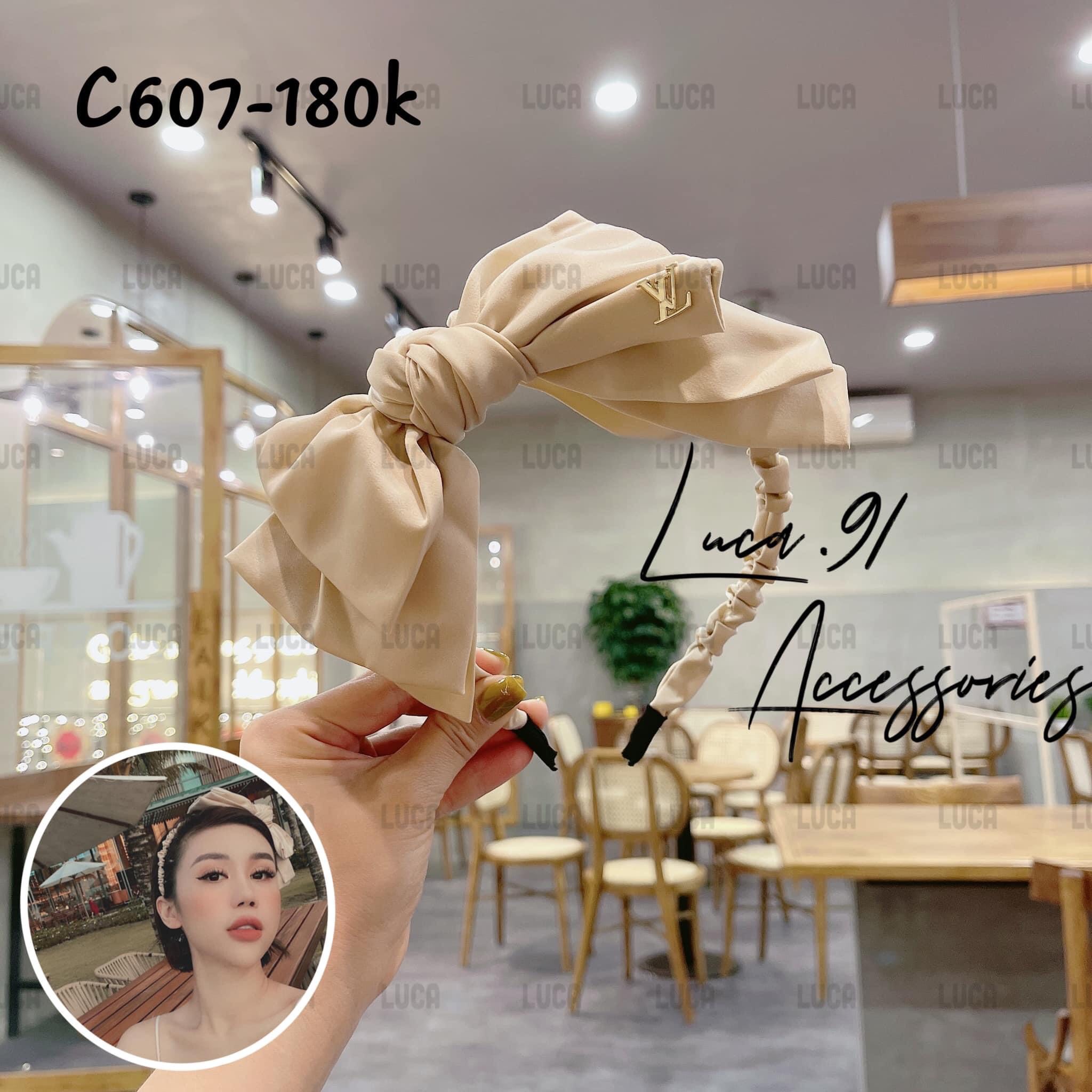 CÀI TÓC NƠ MÀU NUDE-ĐEN- CÀI TÓC LV- PHỤ KIỆN TÓC NỮ