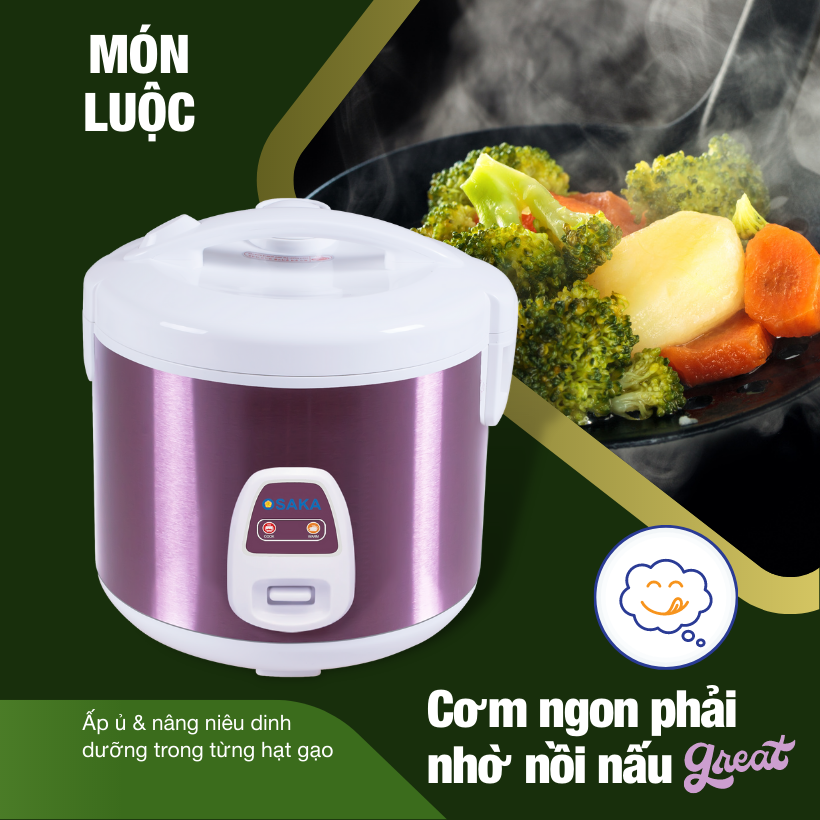 Nồi cơm điện OSAKA RC318P 1.8L