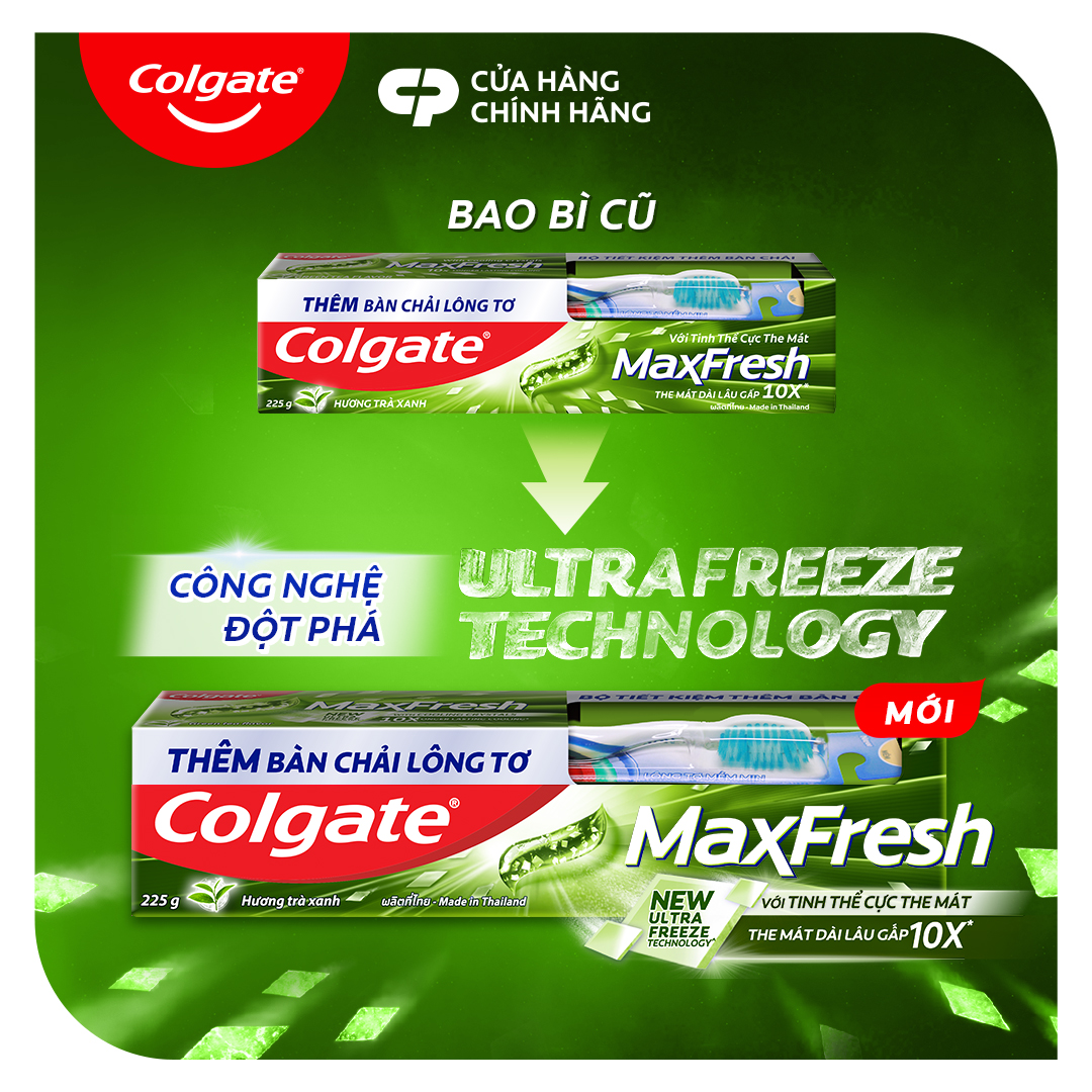 [Chỉ 4.4_Áp 2 tầng Voucher giảm đến 30%] Kem đánh răng Colgate Maxfresh hương bạc hà the mát 180g/tuýp