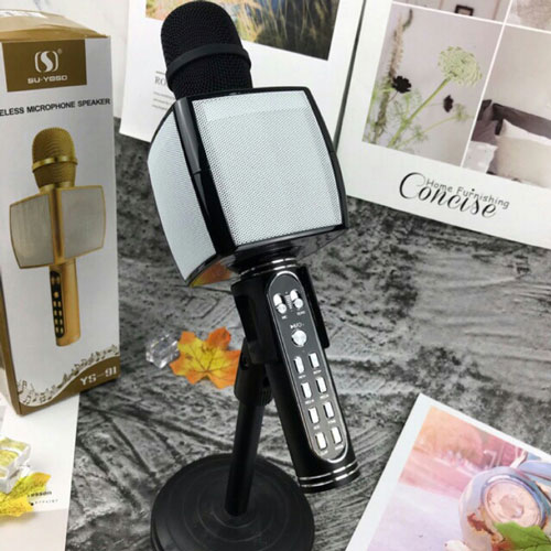 Micro karaoke ys-91 kèm loa kiểu dáng đẹp- micro karaoke không dây 3 in 1 âm thanh tốt dành cho mọi người-bảo hành uy tín 1 đổi 1