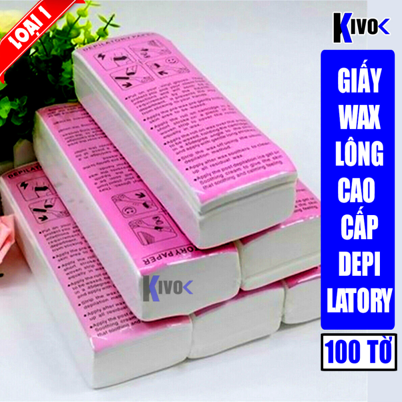 [LOẠI 1] Giấy Wax Lông 100 Tờ Cao Cấp- Miếng Was Triệt Lông Chân Tay Nách Depilatory Paper - Giấy Wax Tẩy Lông - cao cấp