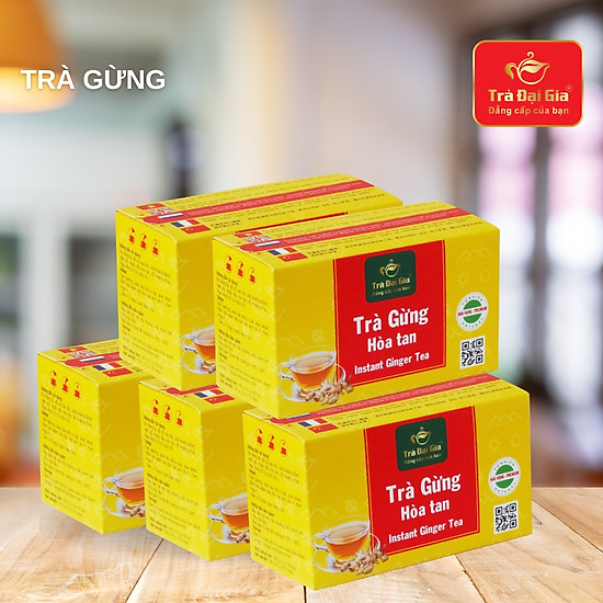 Trà Gừng hòa tan (hộp 5g x 20 gói) - Trà Đại Gia