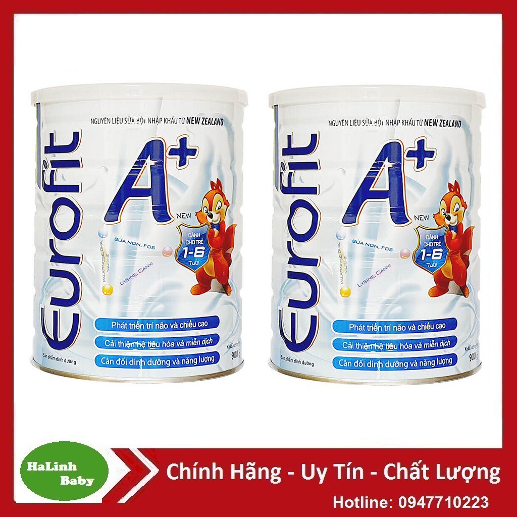 Combo 2 lon sữa eurofit a+ hộp 900g