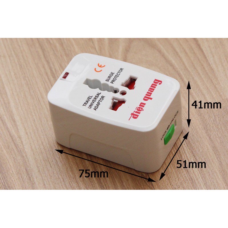 Ổ cắm điện du lịch đa năng Điện Quang (Adapter)