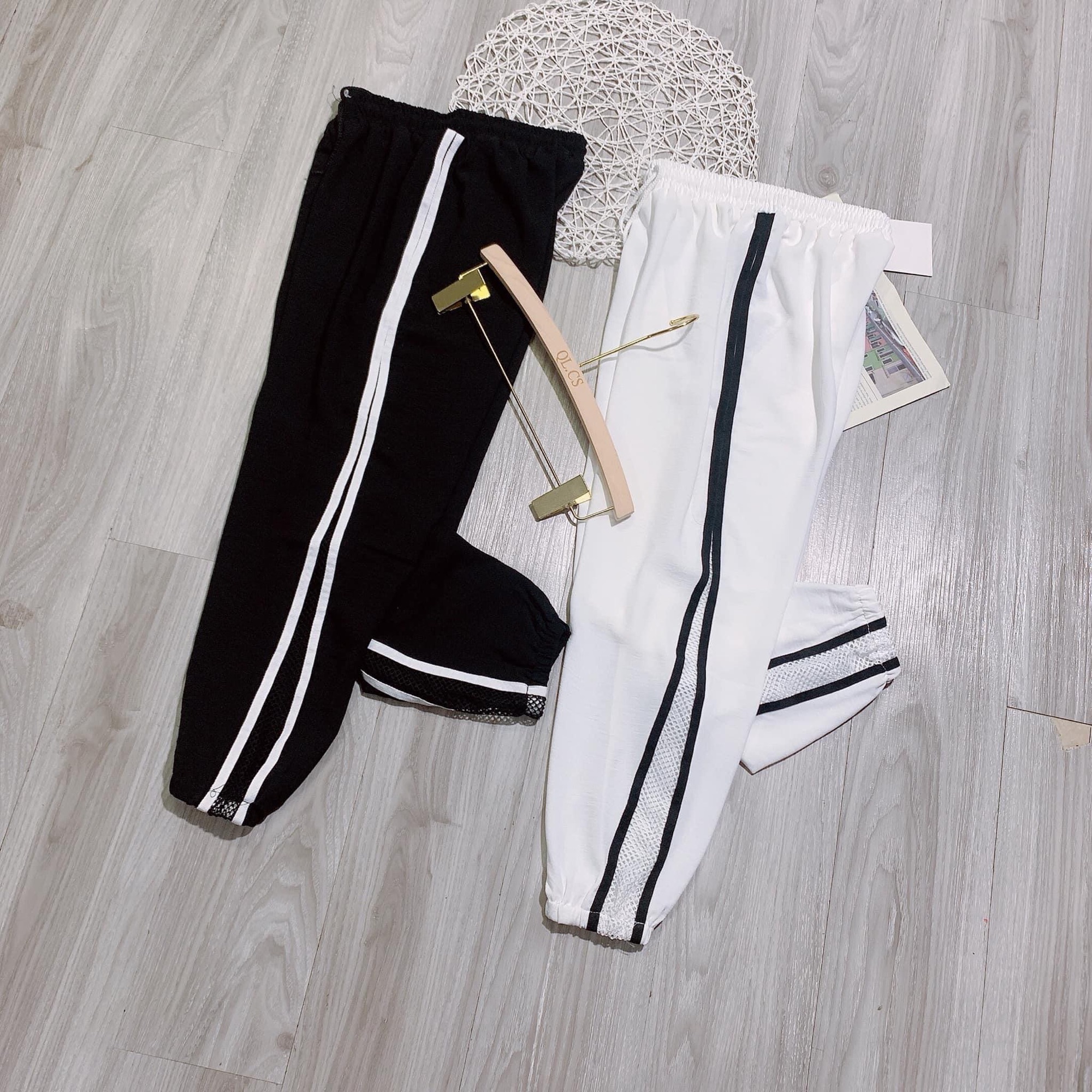 Quần Jogger Đũi phối lưới
