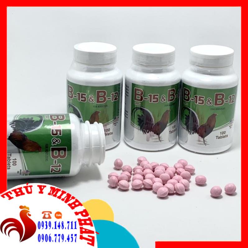 B15 & B12 cho gà đá Chiếc lẽ 20 viên - Thuố.c gà đá