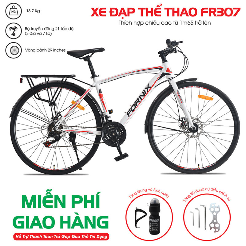 Mua [Trả góp 0%] Xe đạp thể thao Fornix FR307 - Vòng bánh 700C- Bảo hành 12 tháng  +Tặng Gọng và bình nước + Bộ lắp ráp