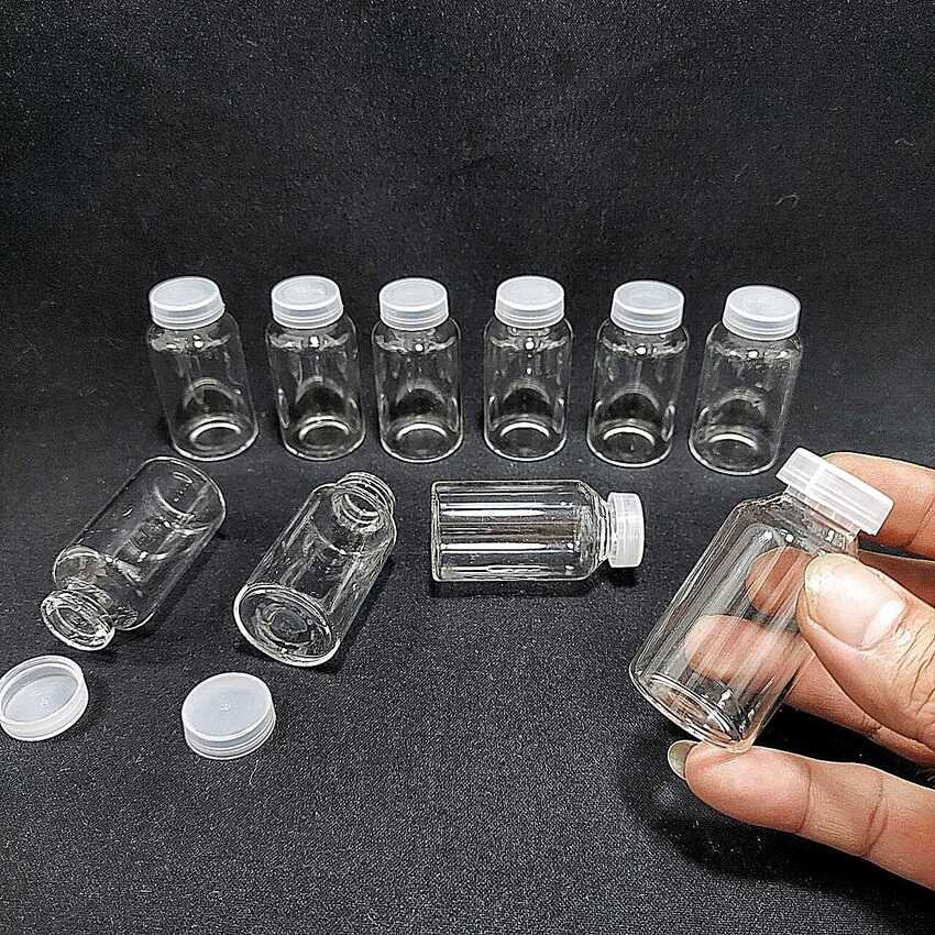 Chai Thủy Tinh Nhỏ 20ML (combo 5 cái) trụ tròn nắp nhựa trắng – Lọ Đựng Tinh Dầu – Lọ Thủy Tinh Nhỏ - Chai Thủy Tinh 20ML - Lọ Thủy Tinh 20ML