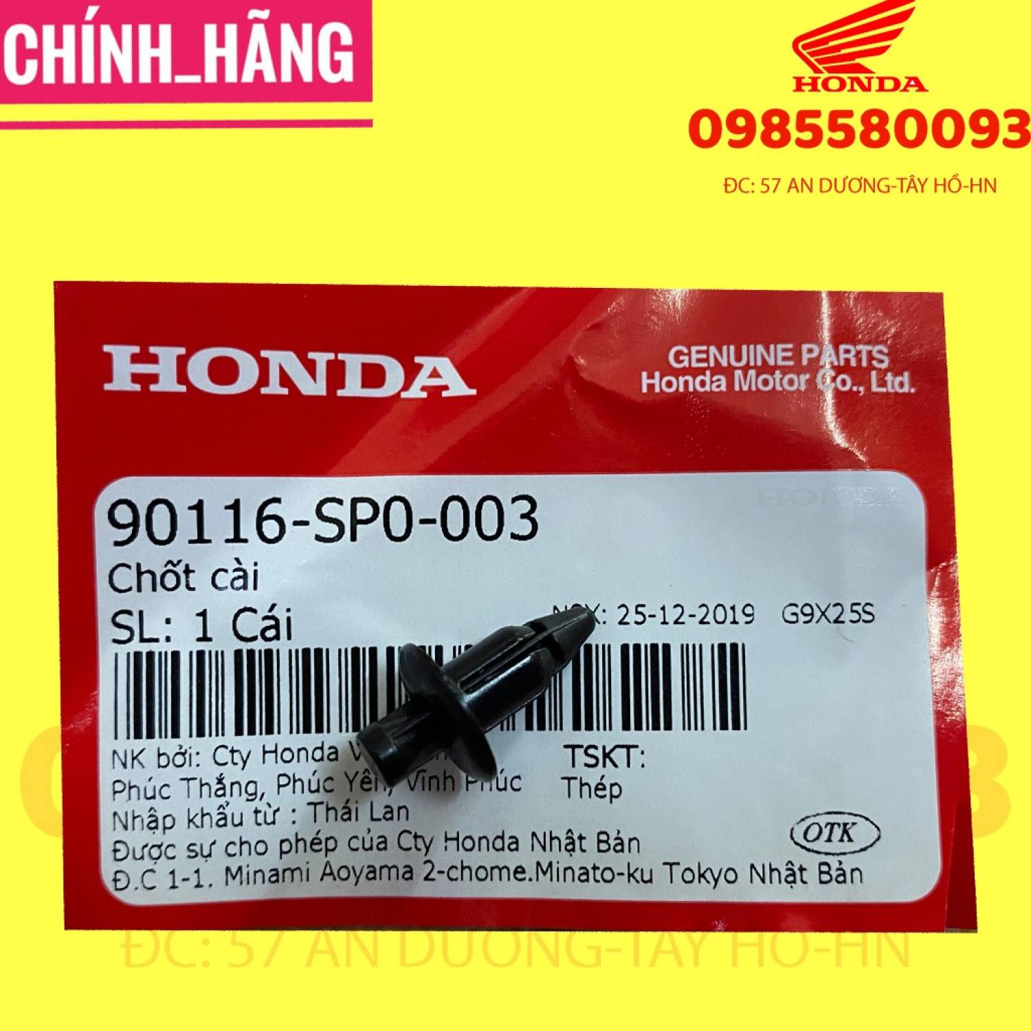 Chốt nhựa dàn áo Honda