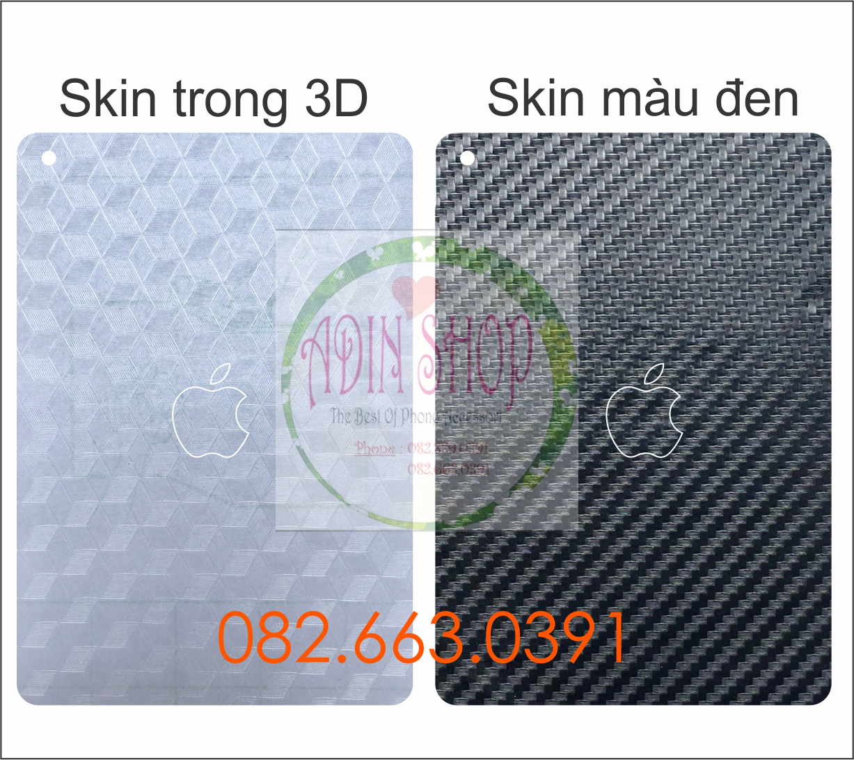 Miếng dán mặt lưng skin carbon Ipad 8 wifi / Ipad mini new wifi
