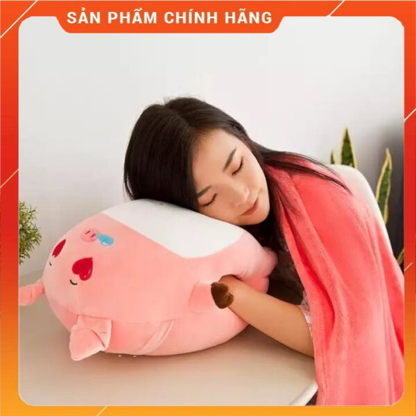 BỘ CHĂN GỐI HÌNH THÚ VĂN PHÒNG 3in1 ( GẤU BÔNG CÓ MỀN BÊN TRONG )