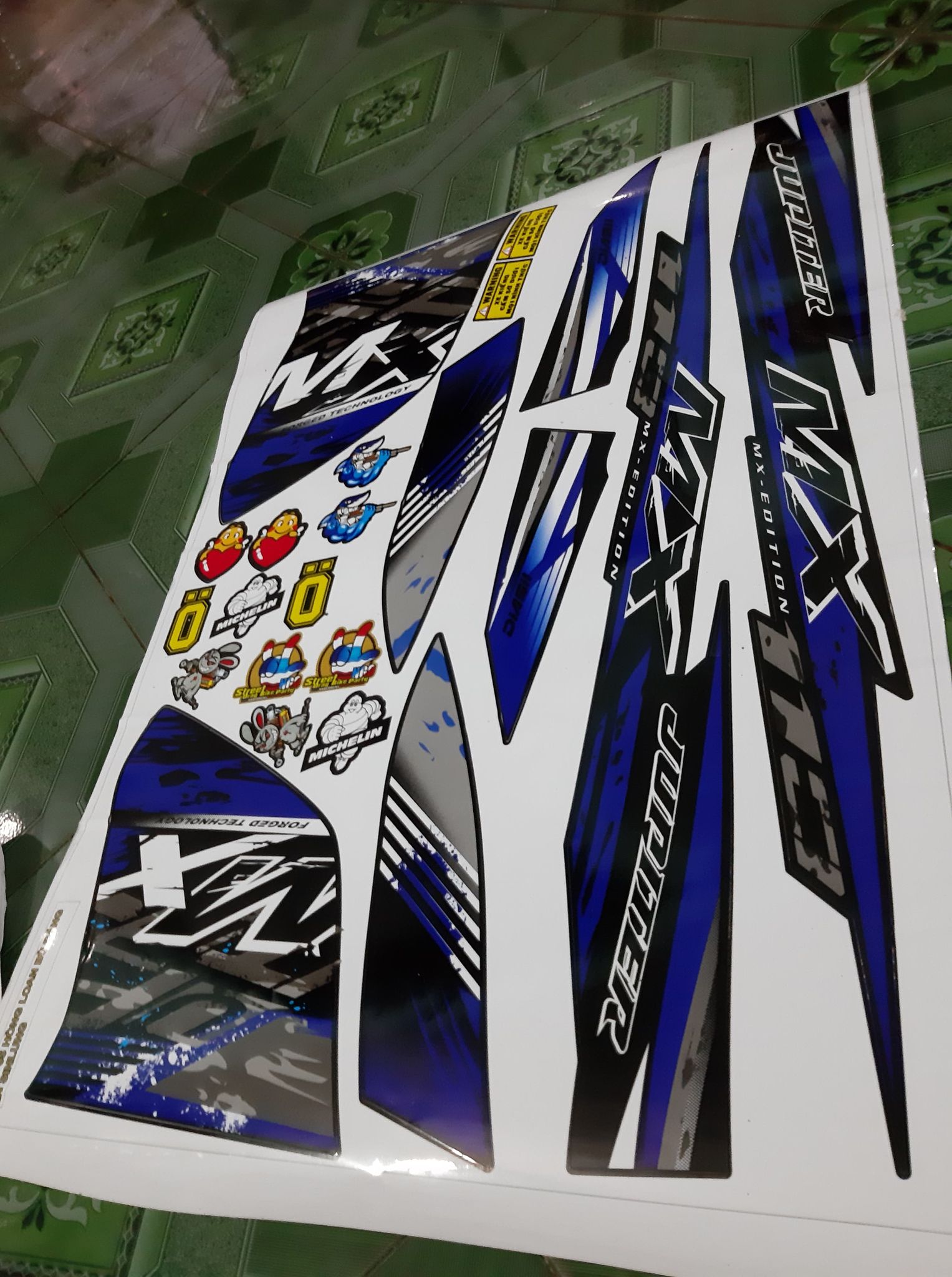 tem rời jupiter MX xanh đen