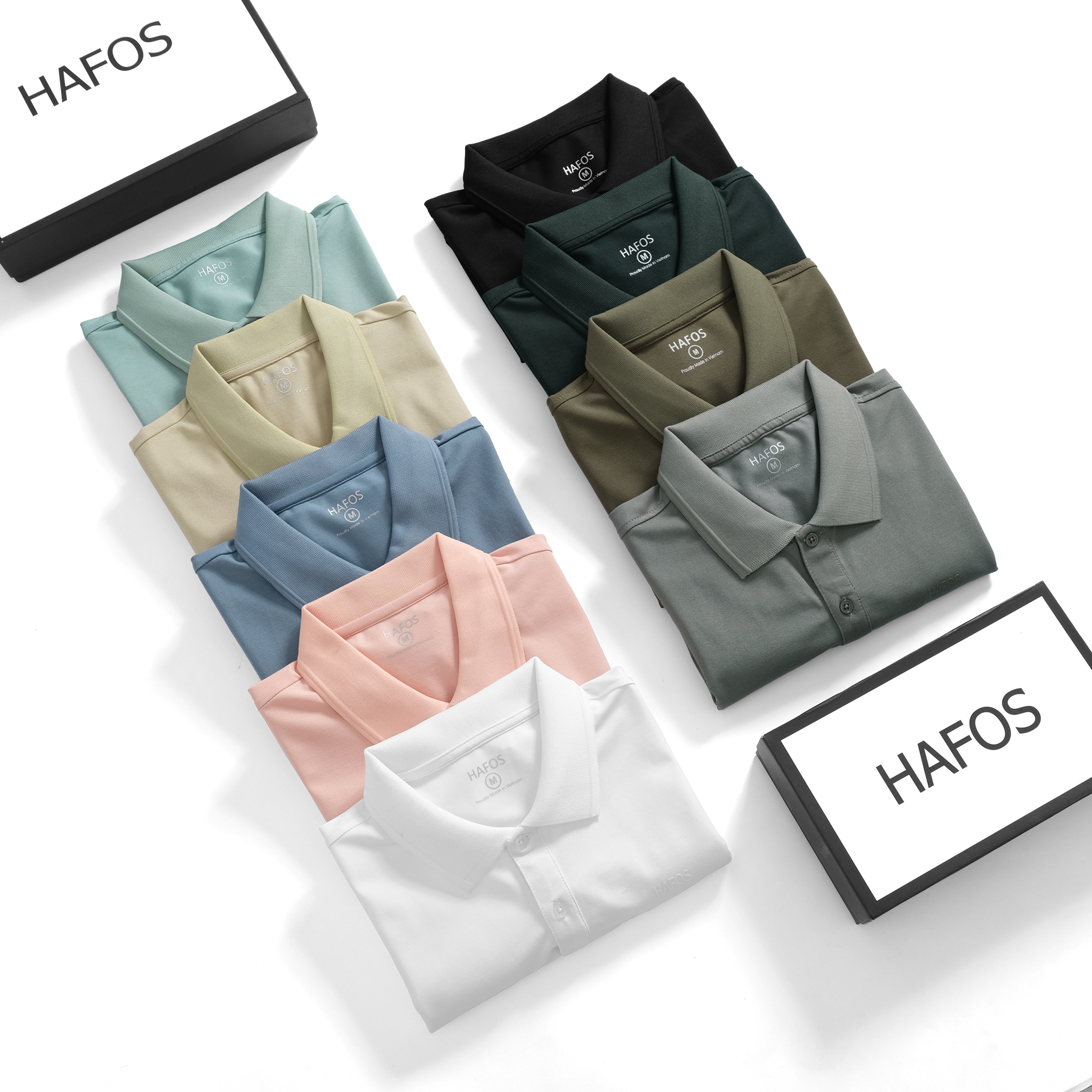 Áo Polo Nam HAFOS BASIC vải Cá sấu Cotton cao cấp chuẩn form