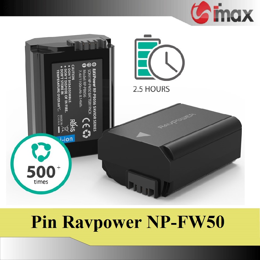Pin máy ảnh Ravpower NP-FW50