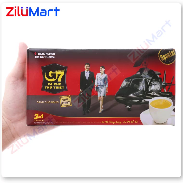 Cà phê sữa hòa tan G7 3 in 1 (hộp 21 gói) loại 336g