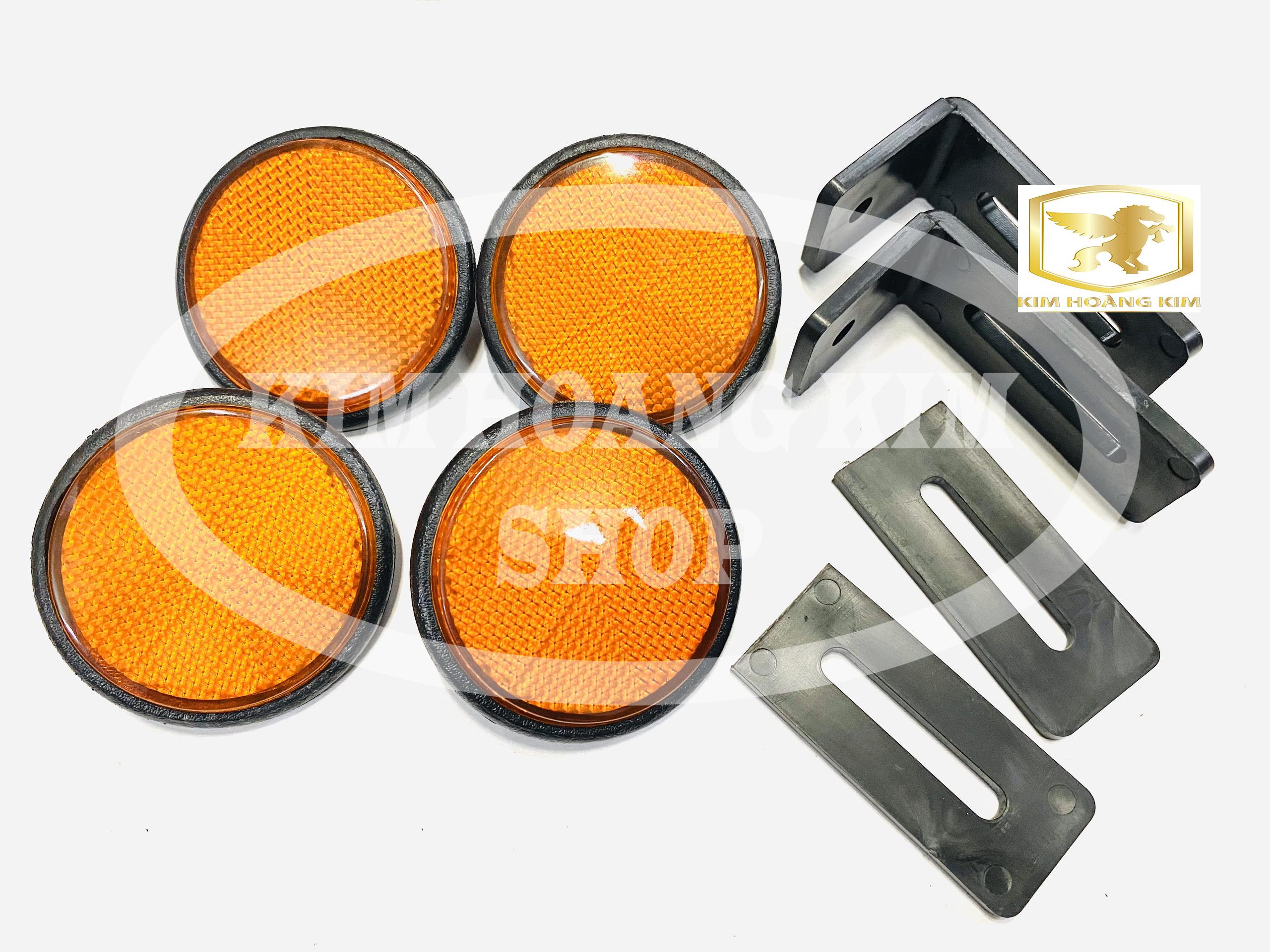 Mắt mèo gắn xe máy 2 cặp trước sau màu Vàng...siêu Rẻ