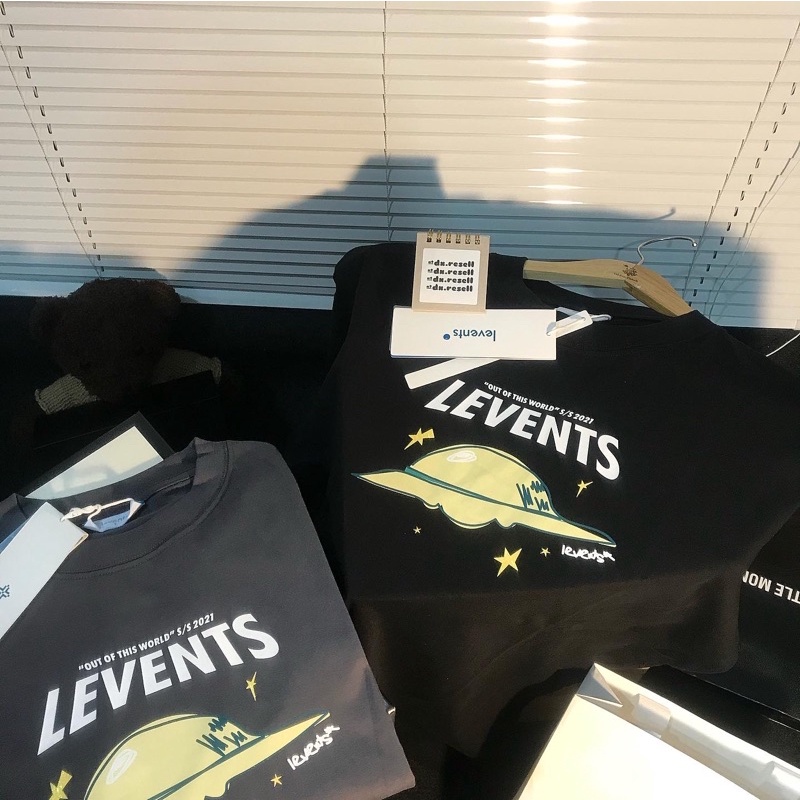LEVENTS SPACESHIP TEE / Black & DARK GREY(Sản Phẩm Đang Được Tặng Kèm Tote)