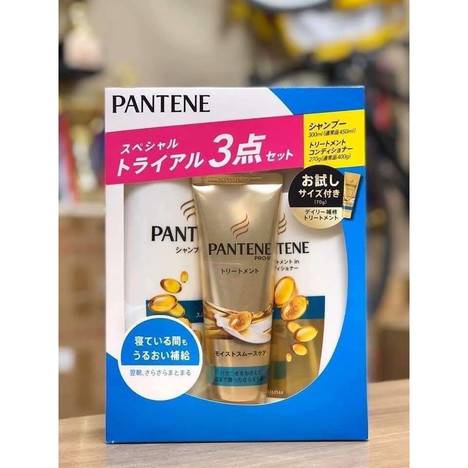 Set 3 bộ dầu gội xả Pantene Nhật Bản (Gội, xả, ủ)