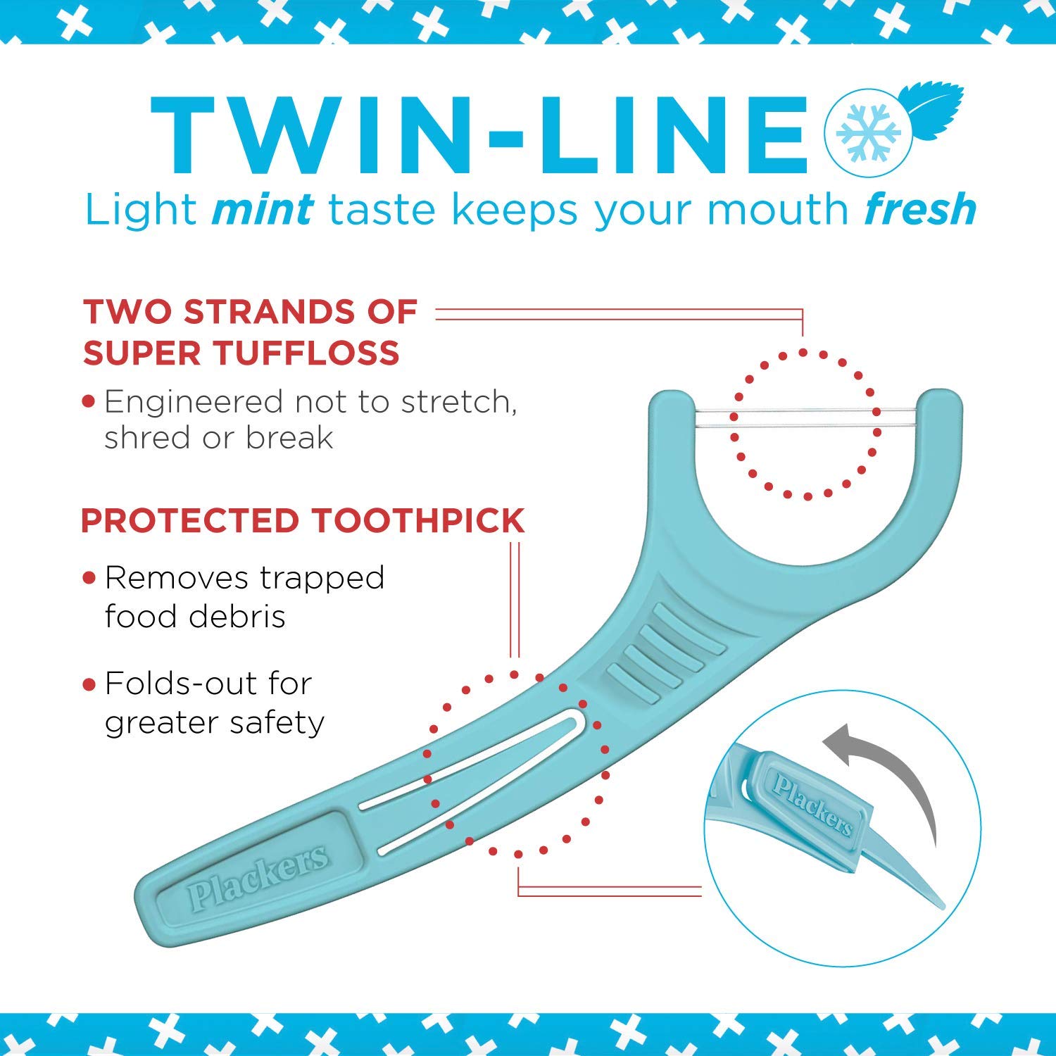 (Bán Lẻ)Tăm Chỉ Nha Khoa Plackers Dental Floss Picks.