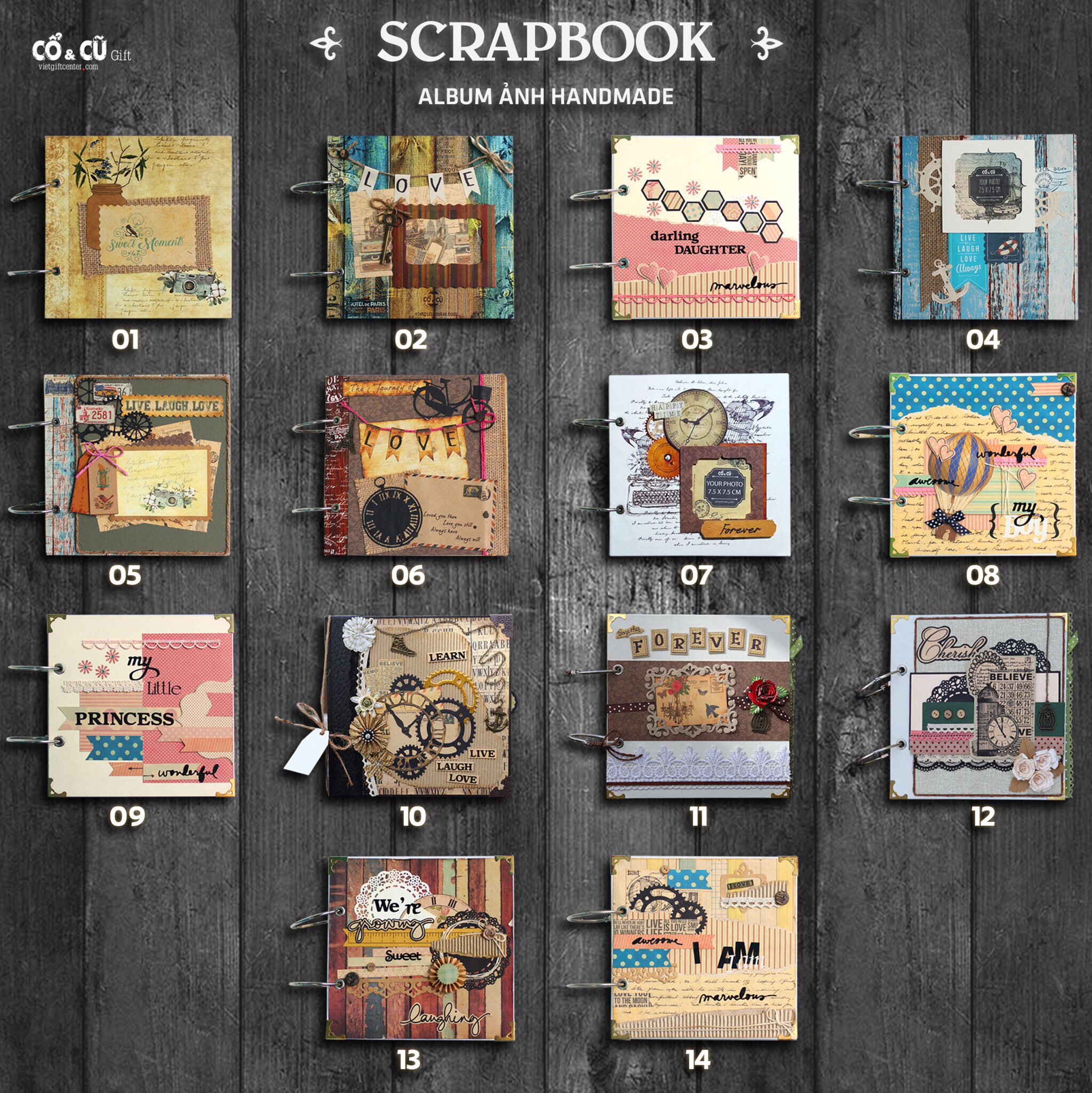 [HCM]Album Scrapbook Retro Clock