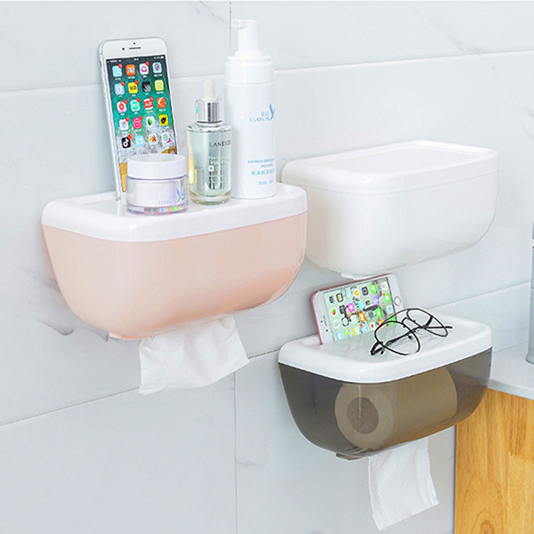 Hộp đựng giấy nhà về sinh có kệ đựng