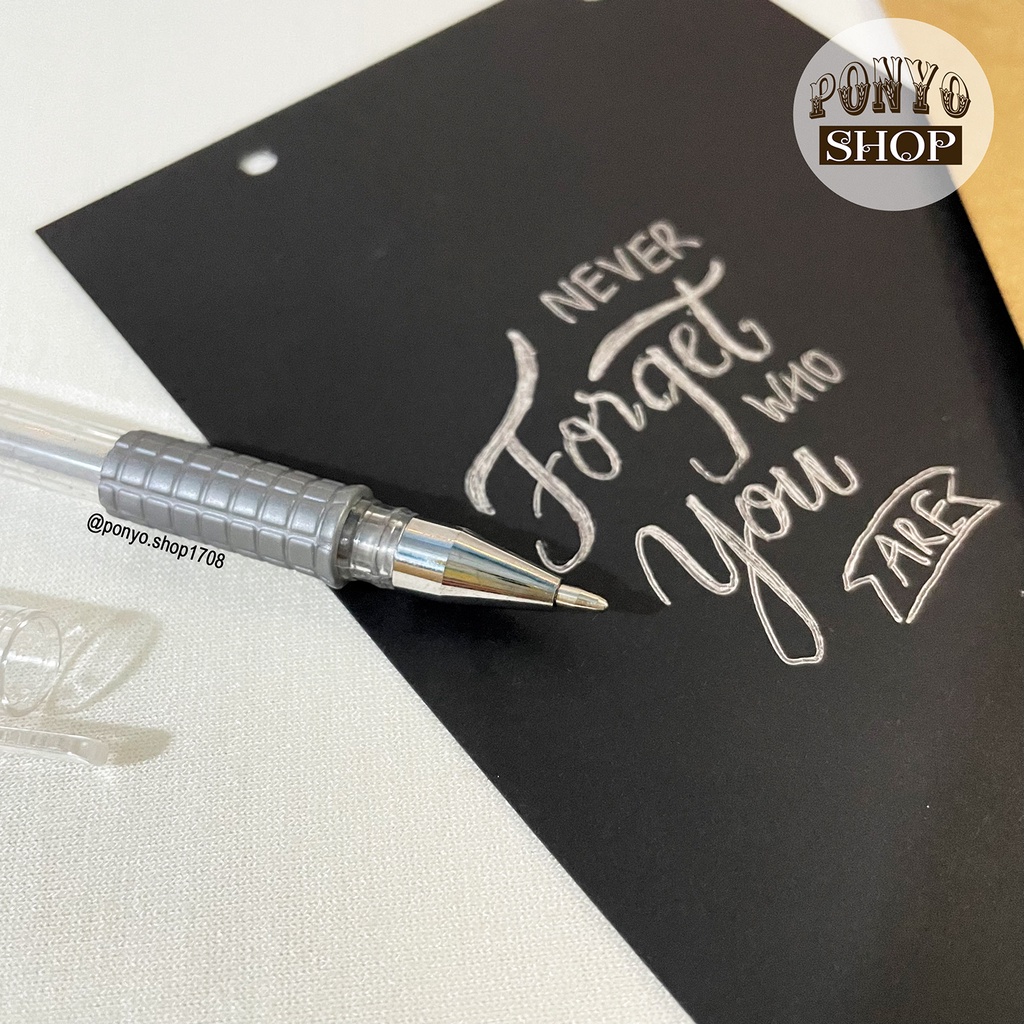✨ Bút nhũ bạc trang trí sổ Scrapbook (giấy đen/ giấy bìa màu)