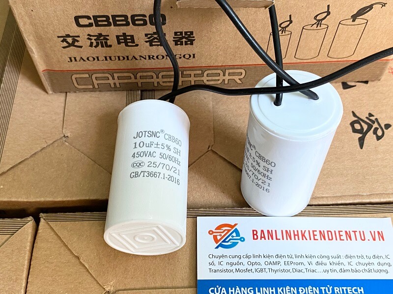 Tụ khởi động cbb60 10uf/450v