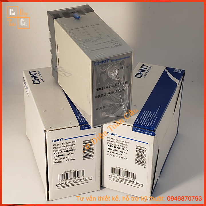 Rơle ( relay ) bảo vệ điện áp 3 pha Chint XJ3-D,  XJ3-G