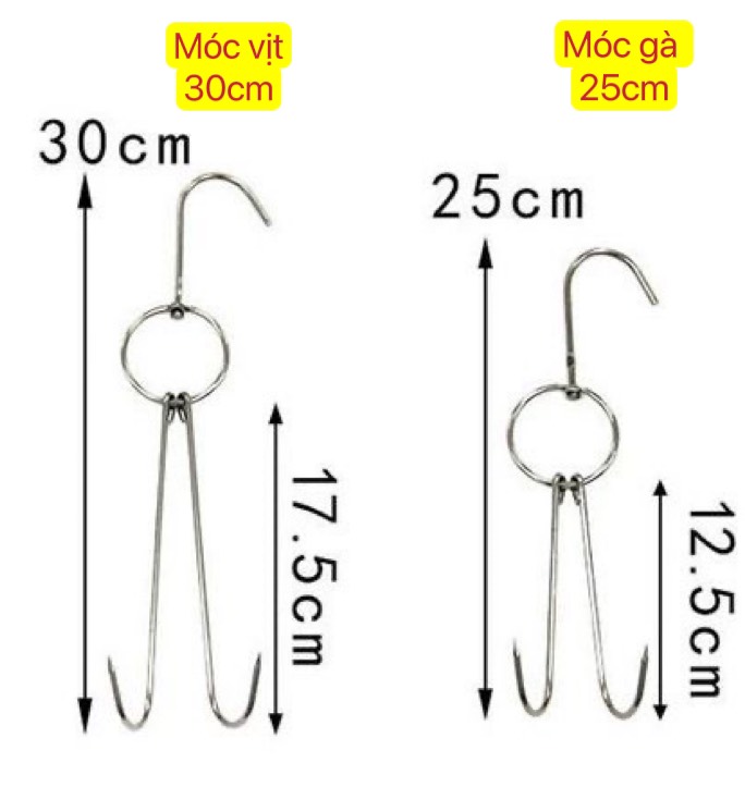 Móc treo gà vịt quay lu ,móc treo lu quay vịt ,gà ,ba chỉ ,chân giò inox không gỉ